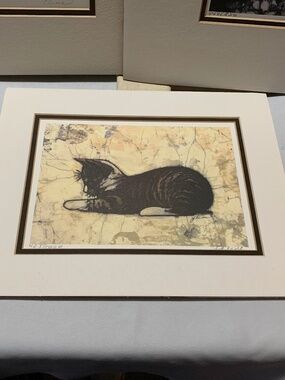 Lot of Three (3) J. Cline Batik Lithographs - Matted, Signed and Numbered